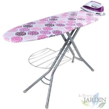 Mesa de Planchar Suinga Orbegozo 122x38 cm, Rejilla de Acero, Altura Regulable hasta 92 cm