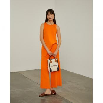 Pantalones de mujer anchos de punto Lion of Porches Naranja