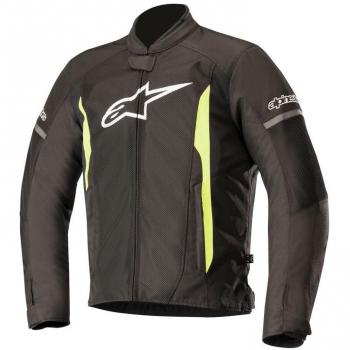 Alpinestars Chaqueta de motorista T-faster Air Jacket Black Yellow Fluo, negro/amarillo neón, 3XL