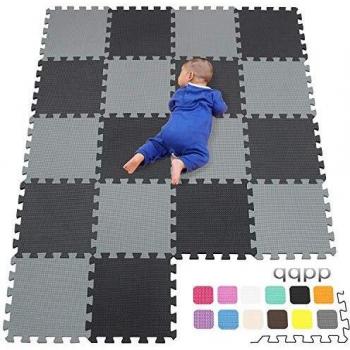 qqpp Alfombra Puzzle para Niños Bebe Infantil - Suelo de Goma EVA Suave. 18 Piezas