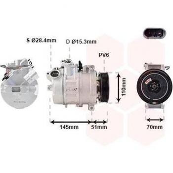 Compresor de aire acondicionado VAN WEZEL 0600K384