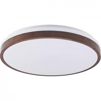 Plafón LED Lindby Hudsona, marrón, moderno, hecho de plástico, para salón y comedor, 1 lámpara