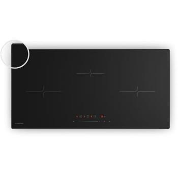 Placa de Inducción Estrecha Klarstein Velaire 80 cm - 3 Zonas, 5500 W, Diseño Elegante y Minimalista, Control Táctil, Temporizador, Seguridad Infantil