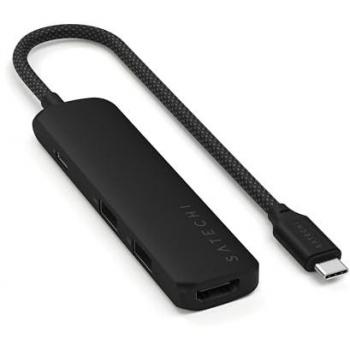 Satechi 4-in-1 USB-C Slim Multiport Adapter with 4K HDMI - Black