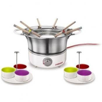 Fondue Elégance Lagrange 900W para 8 personas con 6 ramequines de acero inoxidable