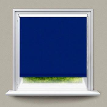 Persiana enrollable oscurecedora 80 x 230 cm Klemmfix sin taladro, fácil instalación, color azul oscuro