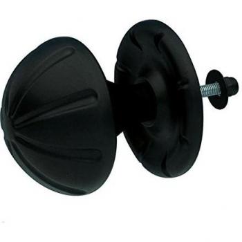 Amig 6131 - Pomo para puertas de madera modelo 16 | Color negro | Fabricado en zamak | 75 mm