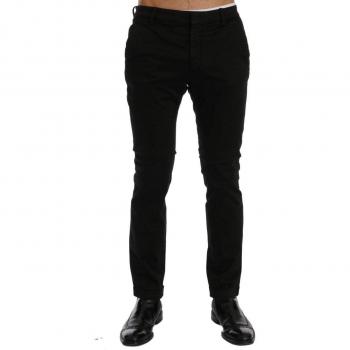 COSTUME NATIONAL C’N’C Slim Fit Cotton Stretch Pants - IT46 | S Black Slim Fit Cotton Stretch Trousers for Men