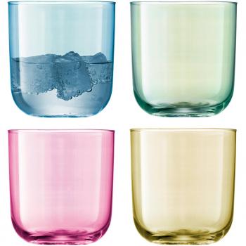 LSA Polka PZ01 - Vaso, 420 ml, 4 unidades, surtido de colores pastel