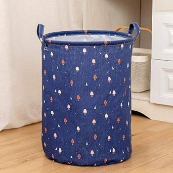 Zvivi De Dibujos Animados De Tela Sucios para La Ropa Sucia, Plegable Agua Y Al Polvo Bolsa De Almacenamiento, De Gran Capacidad Portátil Cilíndrico Cesta De Lavadero 43 * 32 * 32Cm,11