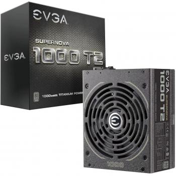 EVGA Supernova 850 T2, 80+ Titanio 850W, Completamente Modular, Modo EVGA Eco, Incluye Auto probador de Encendido, Fuente de alimentación 220-T2-0850-X2
