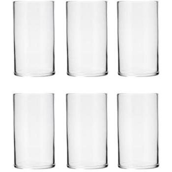 Vaso Alto de Vidrio Luminarc Ruta 6 Ecológico 62CL Apto Microondas y Frigorífico Transparente Brillo Fabricado en Francia