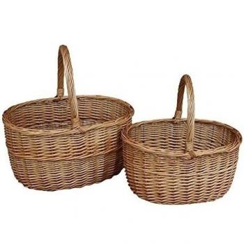 Unlined Double Steamed Hollander Shopping Basket Set
