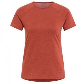 Camiseta de Manga Corta Crew Active 365 Odlo para Mujer, Color Melange de Manzana Picada, Talla Extra-Small