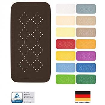 Alfombrilla de Baño Antideslizante PVC Negro 36x71cm con Ventosas y Antibacteriana