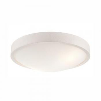 Lámpara de Techo Anello EPIKASA, Madera y Vidrio, Color Blanco, 8x37x37 cm