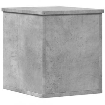 Caja de almacenaje de madera ingeniería y hormigón gris 30x35x35 cm, multifuncional como cofre de almacenamiento, baúl de juguetes y caja para mantas