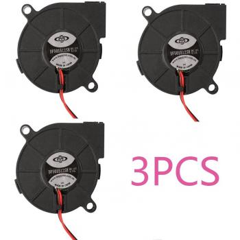 3pcs Brushless DC 12V 0.1A 5015 Cooling Blower Exhaust Turbo Fan 50x15mm 2-pin for 3D Printer Computer