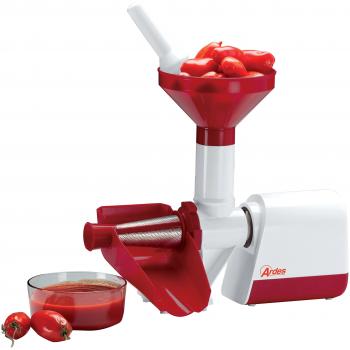 Ardes AR7480 - Pasador de Tomate eléctrico con Filtro de Acero Inoxidable, 130 W, Rojo y Blanco