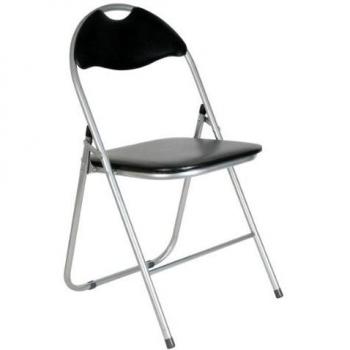 499B60 - Silla Metalica Plegable Metal/Negro