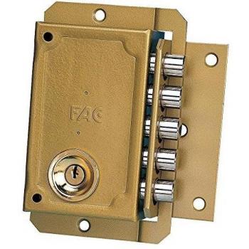 FAC 3013025 Cerradura S 90/c Pintada Izquierda, Multicolor