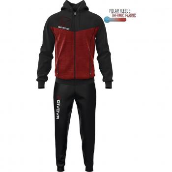 Givova Chándal Visa Melange Gris - Chándal de entrenamiento, color gris melange, fabricado en material ligero y transpirable, incluye chaqueta con cremallera y pantalones con cintura elástica, diseño moderno y cómodo