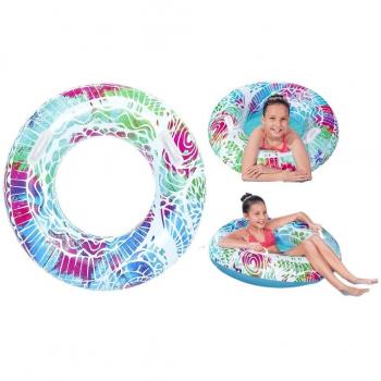Flotador Hinchable Bestway 91 cm con Asas Multicolor para Playa y Piscina +10 Años