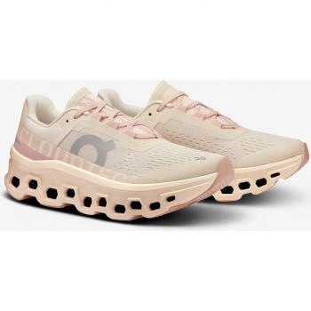 On Cloudmonster Women's Running Shoes - Moon/Fawn, Size US 10