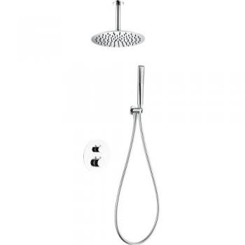 Conjunto Ducha Termostático Empotrado Salerno Cromo IMEX GTS060