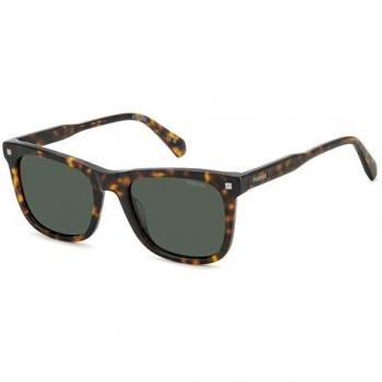 Polaroid PLD 4167/S/X Unisex Polarized Sunglasses with Brown Acetate Frame and Green Lens