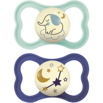 MAM Air Night Pacifier for Boys 6+ Months - 2 Pack