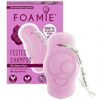 Foamie Solid Shampoo Bar for Fine Hair with Acai Berries and Almond Extract, 80g