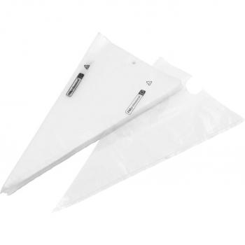 FM Professional Manga pastelera Profesional desechable Grande de Polietileno Transparente, 50x28cm, 100uds, 50x28 cm, 100 Unidades