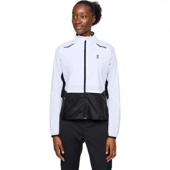 Chaqueta de mujer Weather-Jacket On, ligera, impermeable, transpirable, con capucha ajustable y diseño moderno en blanco y negro
