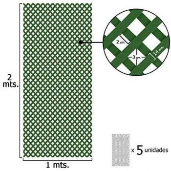 PAPILLON 8091565 Celosia PVC Fija Verde Set 5 Piezas de 2 x 1metros