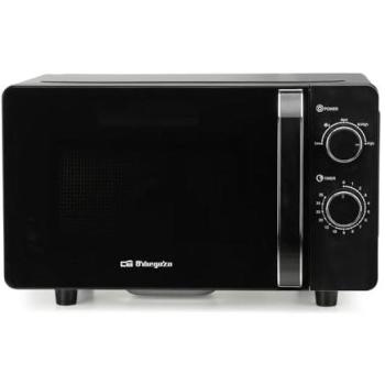 Microondas Orbegozo MI 2061 CE, 20L, 700W, Sin Grill, Negro, Apta para Platos Cuadrados