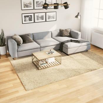 Alfombra de pelo largo moderna PAMPLONA 200x280 cm Color Antracita, Beige, Crema - Alfombra de área para Sala de Estar, Dormitorio, Habitación, Salón