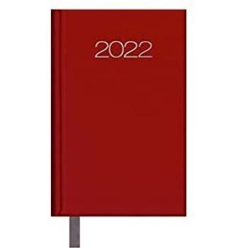 Dohe Agenda Lisboa de Bolsillo - Agenda Anual en Formato Semana Vista - Medidas 8,5 x 13 cm - 128 páginas - Color Rojo - Tamaño de Bolsillo