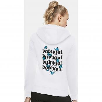 Women's White Babygal Hoodie