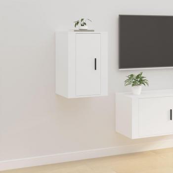 Mueble para TV de pared vidaXL, dimensiones 40x34,5x60 cm, color blanco, ideal para salón