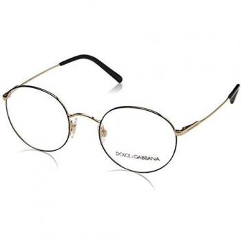Dolce & Gabbana DG1290 Eyewear Frames, Unisex, Black and Yellow, Size 50 MM, Blue Light Block Available