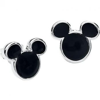 Micky & Minnie Disney by Couture Kingdom - Mickey Mujer Set de Pendientes Plateado, Metal,