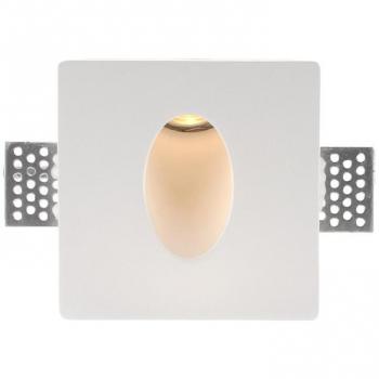 LEDBOX HUTT Baliza empotrada escayola 100x100mm 1W Blanco cálido
