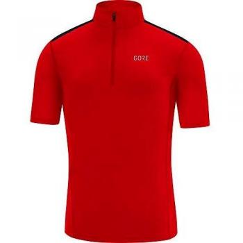 GORE WEAR R5 Camiseta Zip, Hombre, Rojo, L