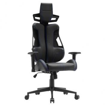 Silla Gaming Ergonómica Mars Gaming MGC-ELITE, Respaldo Adaptativo, Reposabrazos 2D Ajustables, Ruedas XL, Acabado en Cuero PU Azul