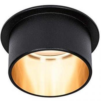 Luz empotrable LED Gil 6W Negro Mate/Oro IP44 2700K Dimmable 470lm