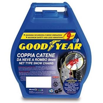 Goodyear 77908: G9 Cadenas de nieve 9 mm para coches, Talla 100, TÜV Süd y ÖNORM V5117