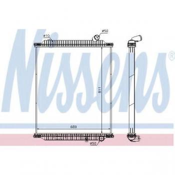 Radiador de refrigeración del motor NISSENS 672060