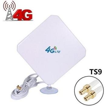 4G LTE Antenna TS9 Connector Dual Mimo Outdoor Signal Booster Amplifier Receiver 35dbi High Gain Long Range Network Ethernet for Wifi Router Mobile Broadband