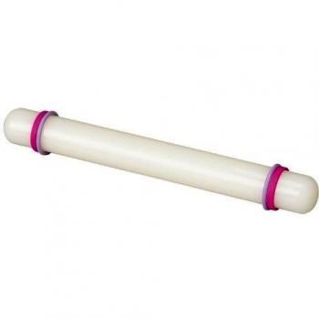 SODIAL(R) Bestmall Co 23 cm pin Dikit - Rodillo para fondant de azúcar con anillos guía (23 cm x 25 mm)